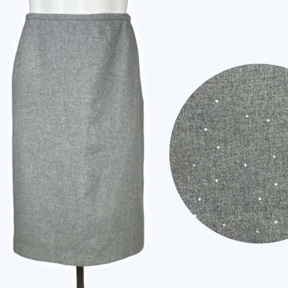 GAP Wool Blend Rhinestone Detail Mini Skirt Sz Small - Picture 1 of 6